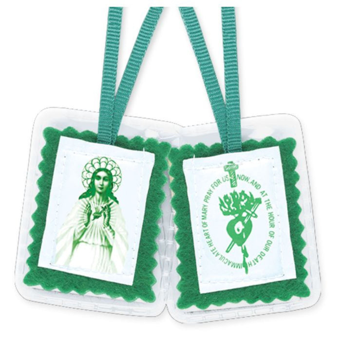 Green Scapular Sealed in Soft Plastic Case