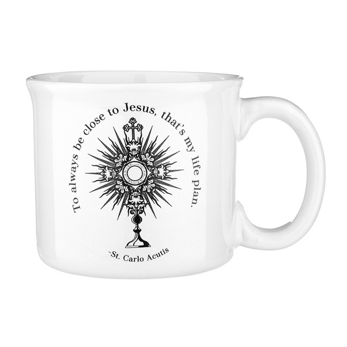 St Carlo Acutis Be Close to Jesus Mug