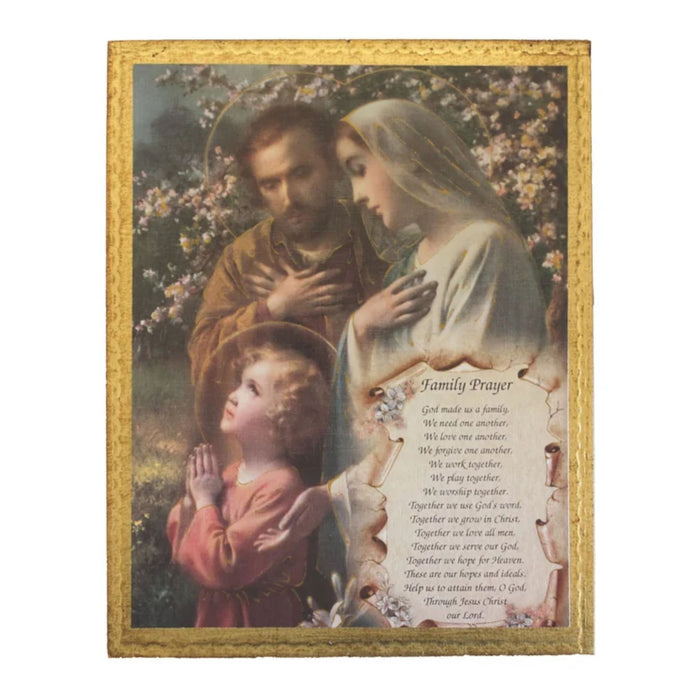 Florentine Plaque Holy Family with Prayer