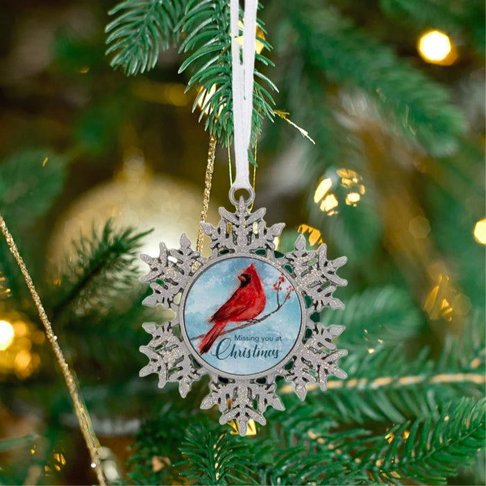 Ornament "Missing You at Christmas" with Cardinal