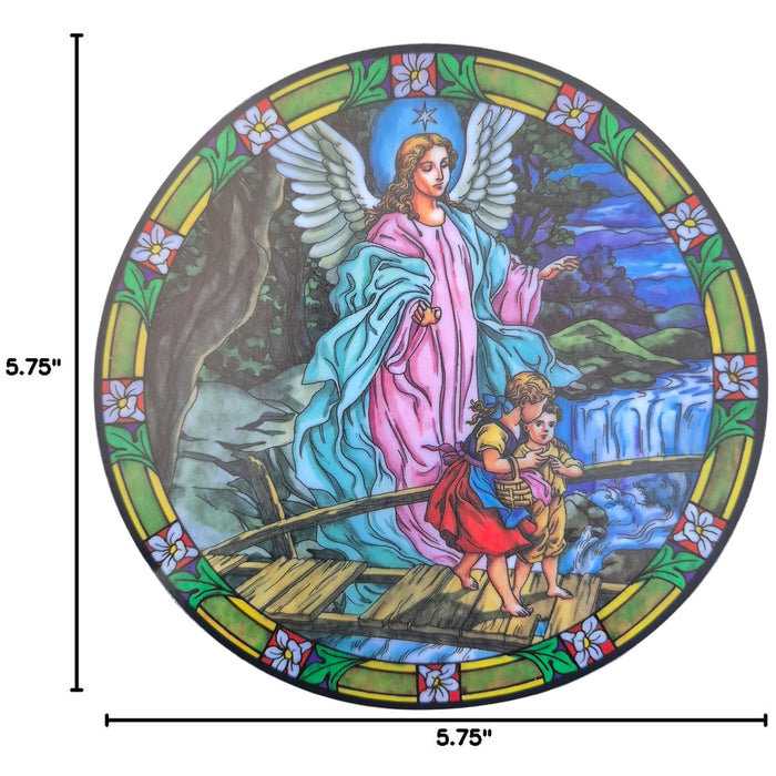 Guardian Angel Stained Glass Sun Catcher Window Sticker