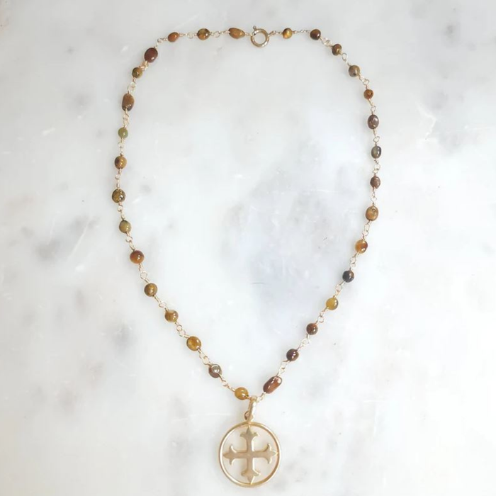 You Are Enough Choker with Cross