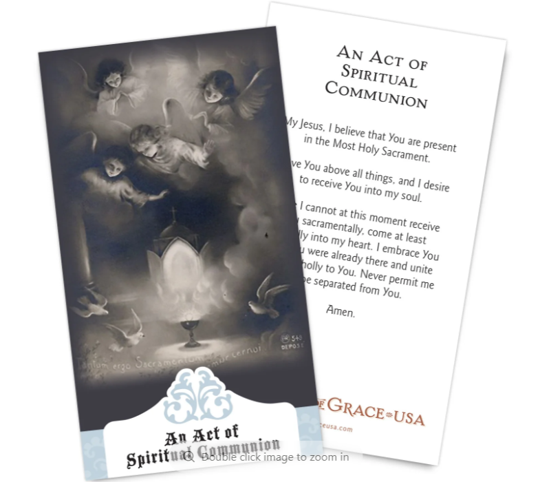 Holy Card An Act of Spiritual Communion — Gospa Missions