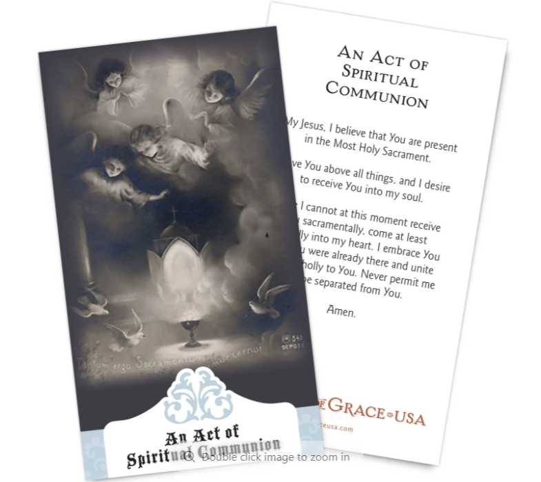 Holy Card An Act of Spiritual Communion