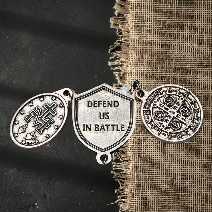 St. Michael the Defender Combat Rosary Silver