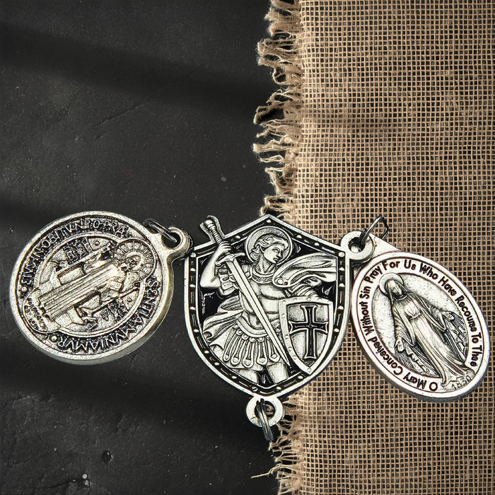 St. Michael the Defender Combat Rosary Silver