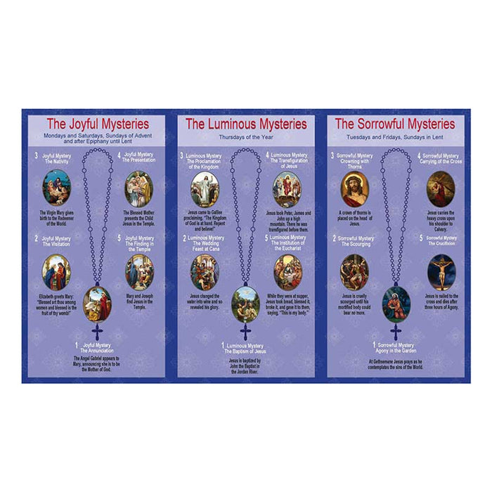 TRIFOLD PRAY THE ROSARY CARD