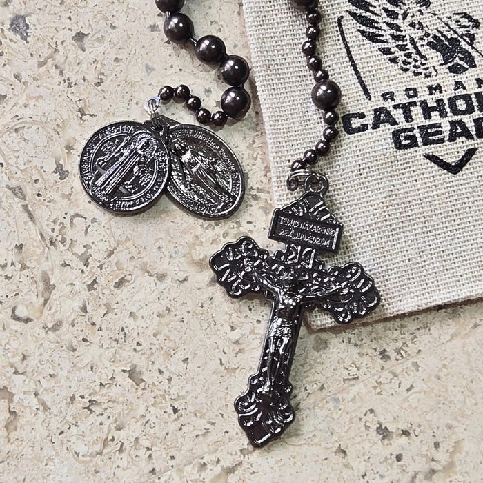 WW1 Pocket Combat Rosary Gun Metal
