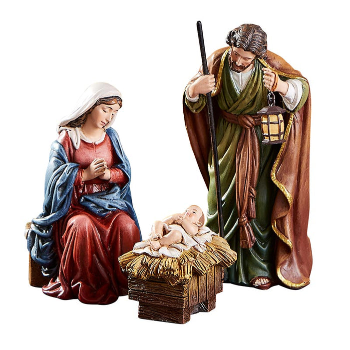 NATIVITY SET - 3 PIECE 5" STONE RESIN - MICHAEL ADAMS