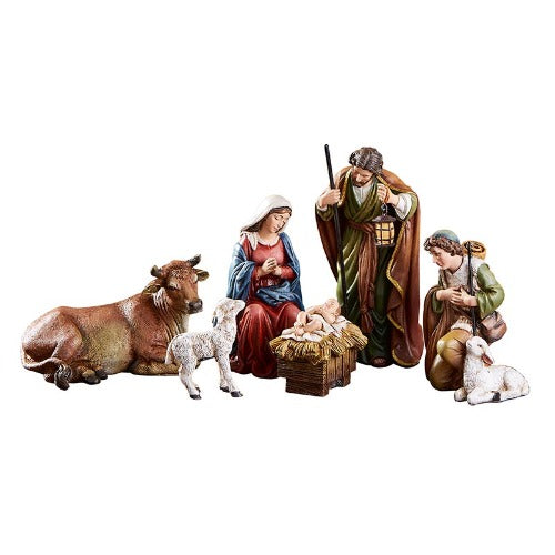 NATIVITY SET - 6 PIECE 5" STONE RESIN - MICHAEL ADAMS