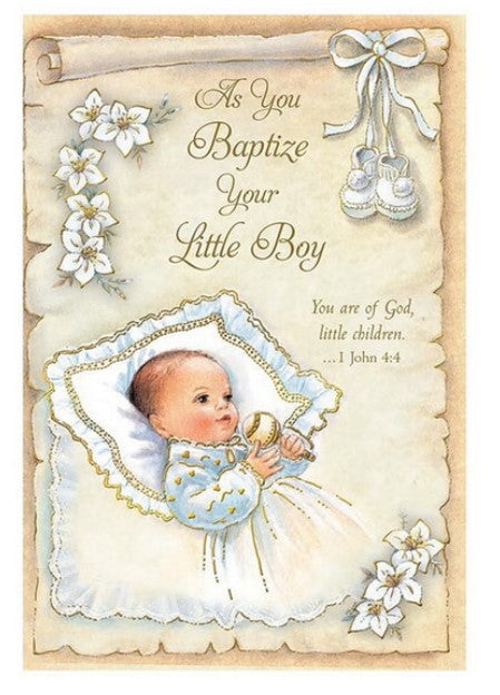 Greeting Card As You Baptize Your Little Boy