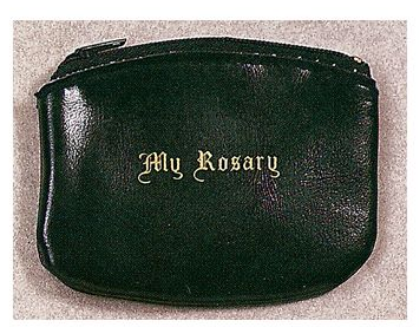 ROSARY CASE - BLACK VINYL - ZIPPER