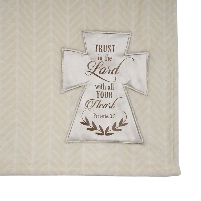 Plush Blanket "Trust in the Lord" 50" x 60"