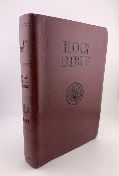 DOUAY RHEIMS - BURGUNDY FAUX LEATHER - SOFT