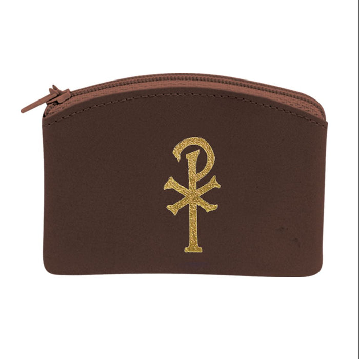 Rosary Case Brown with Zipper