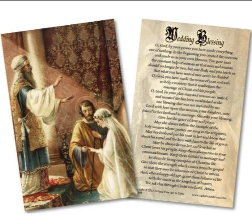 Holy Card 'Wedding Blessings' Image of Mary & Joseph