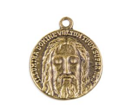 1" Bronze Holy Face of Jesus, Head of Christ Medal