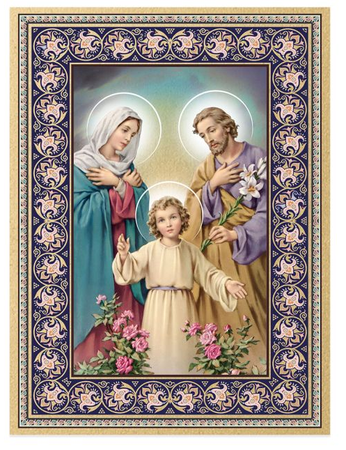 Holy Family  6" x 8" Italian Wood Plaque