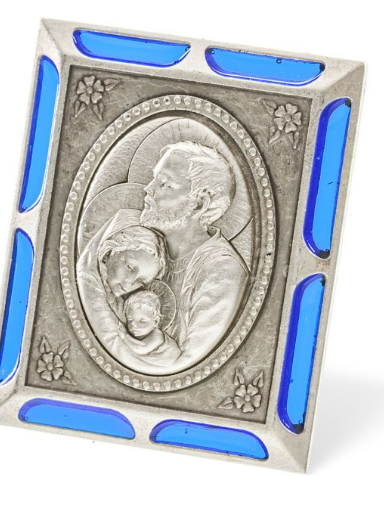 ICON - HOLY FAMILY - HOLY CARD - BLUE ACCENTS