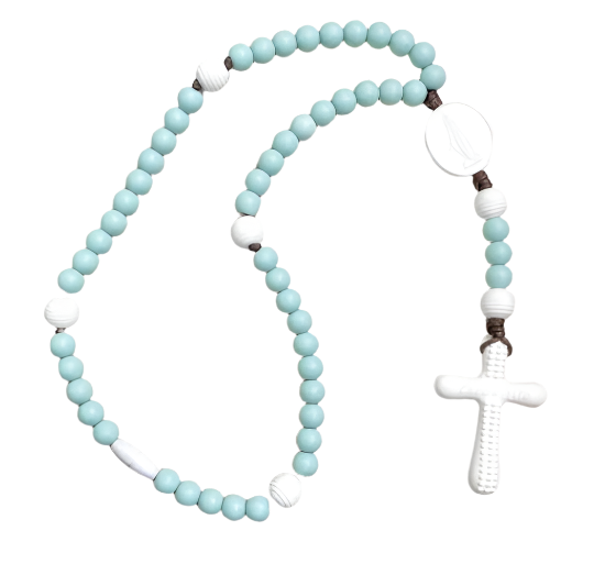 Baby Rosary John the Baptist Blue Silicone