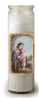 ST JOSEPH 3-DAY CANDLE 8.25"