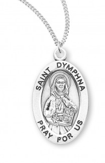 ST DYMPHNA - SS OVAL - 18" CHAIN