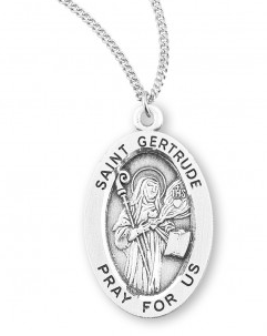 ST GERTRUDE - SS OVAL - 18" CHAIN