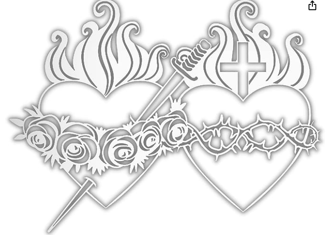 Sacred Hearts Auto Decal