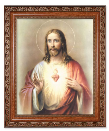 Sacred Heart 8" X 10" Ornate Wood Frame