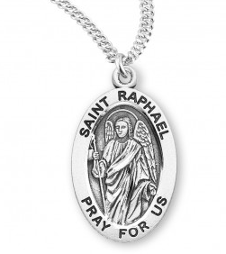 ST RAPHAEL  - SS OVAL  - 20" CHAIN