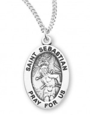 ST SEBASTIAN  - SS OVAL  - 20" CHAIN