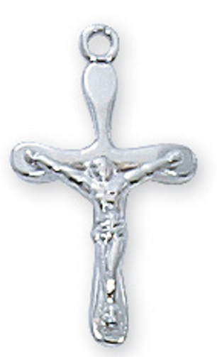 CHILD'S CRUCIFIX - STERLING SILVER - 13" CHAIN