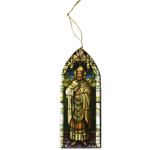 ST. PATRICK STAINED GLASS ORNAMENT