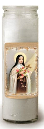 SAINT THERESA 3-DAY CANDLE 8.25"