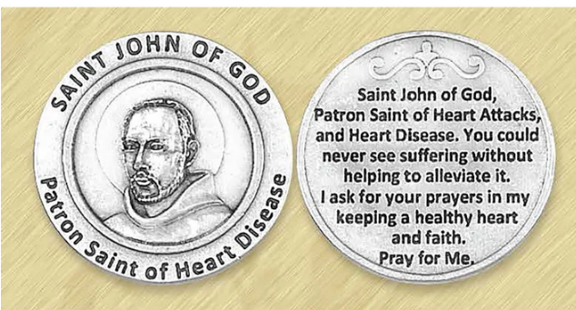 JOHN OF GOD HEART DISEASE POCKET TOKEN