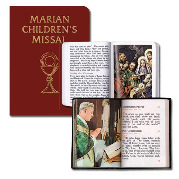 MARIAN CHILDREN'S MISSAL (1958) - BURGUNDY