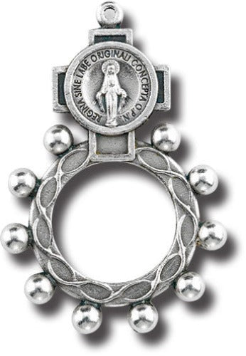 ROSARY RING  MIRACULOUS MEDAL