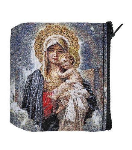 ROSARY CASE - MOTHER & CHILD - ZIPPER