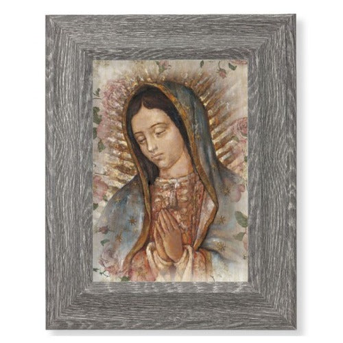 Our Lady of Guadalupe in Gray Wood Frame