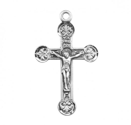 Crucifix Necklace Floret Tipped