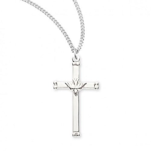 HOLY SPIRIT - STERLING SILVER - 1" CROSS - 18" CHAIN