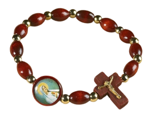 ROSARY BRACELET - MADONNA - WOOD