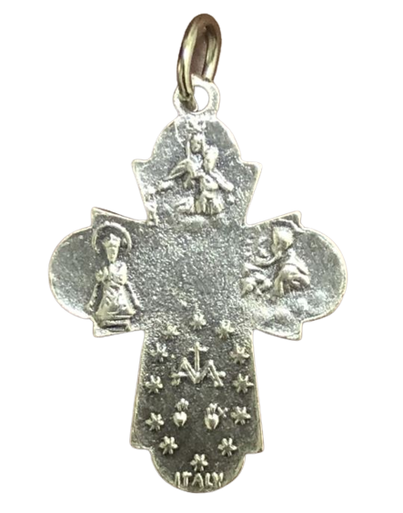 FOUR WAY - CROSS SHAPE - OXIDIZED MEDAL