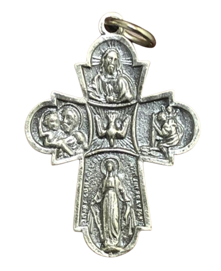 FOUR WAY - CROSS SHAPE - OXIDIZED MEDAL