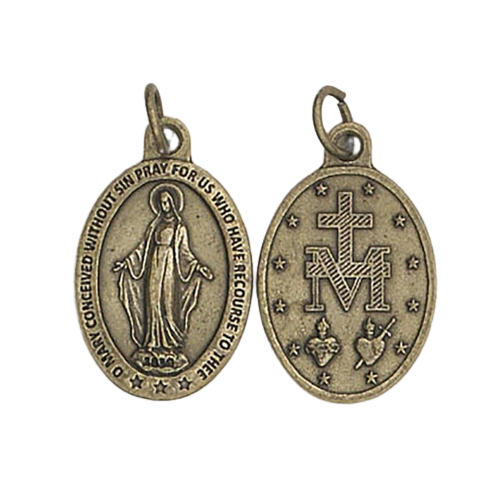 MIRACULOUS MEDAL - 1" BRASSTONE