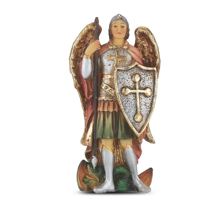 St Michael 4" Hand Painted Patron & Protector