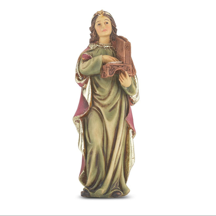 St Cecilia 4" Hand Painted Patron & Protector
