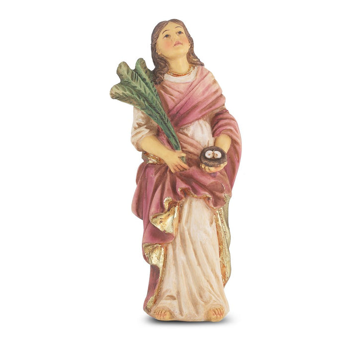 St Lucy 4" Hand Painted Patron & Protector