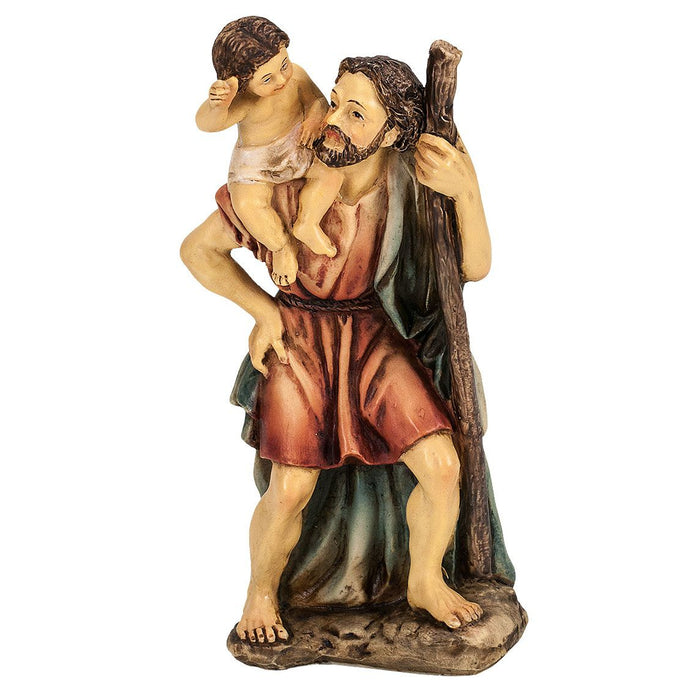 St Christopher 4" Hand Painted Patron & Protector