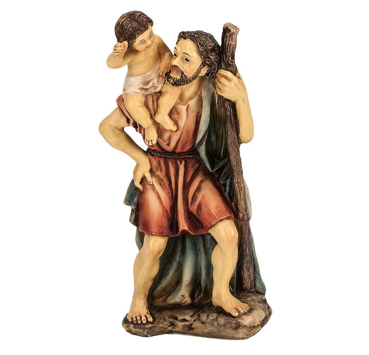 St Christopher 4" Hand Painted Patron & Protector